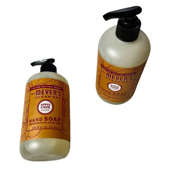 Mrs Meyer’s NWT Limited Apple Cider 2 PC Hand Soaps - Picture 4 of 7